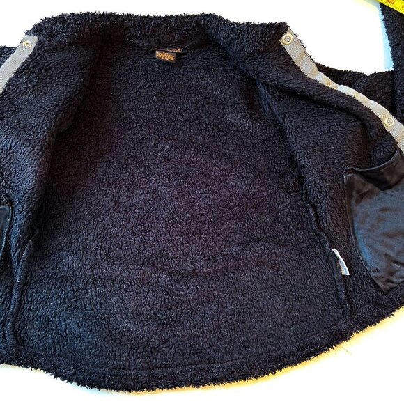 Ariat Fuzzy Black Snap Closure Fleece Jacket Size Small - Picture 5 of 12